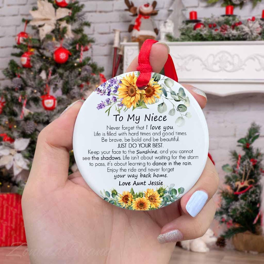 Custom Niece Christmas Ornament, Christmas Gift for Niece From Aunt ...