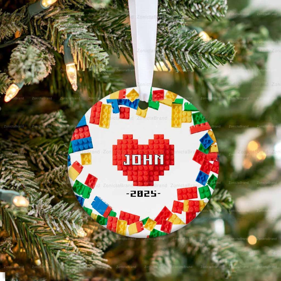 Building Bricks Ornament 2025, Custom Christmas Ornaments for Kids ...