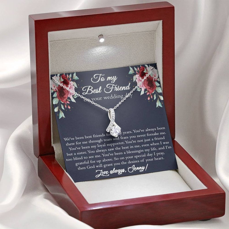 Best Friend Wedding Gift to Bride on Her Wedding Day Necklace Etsy