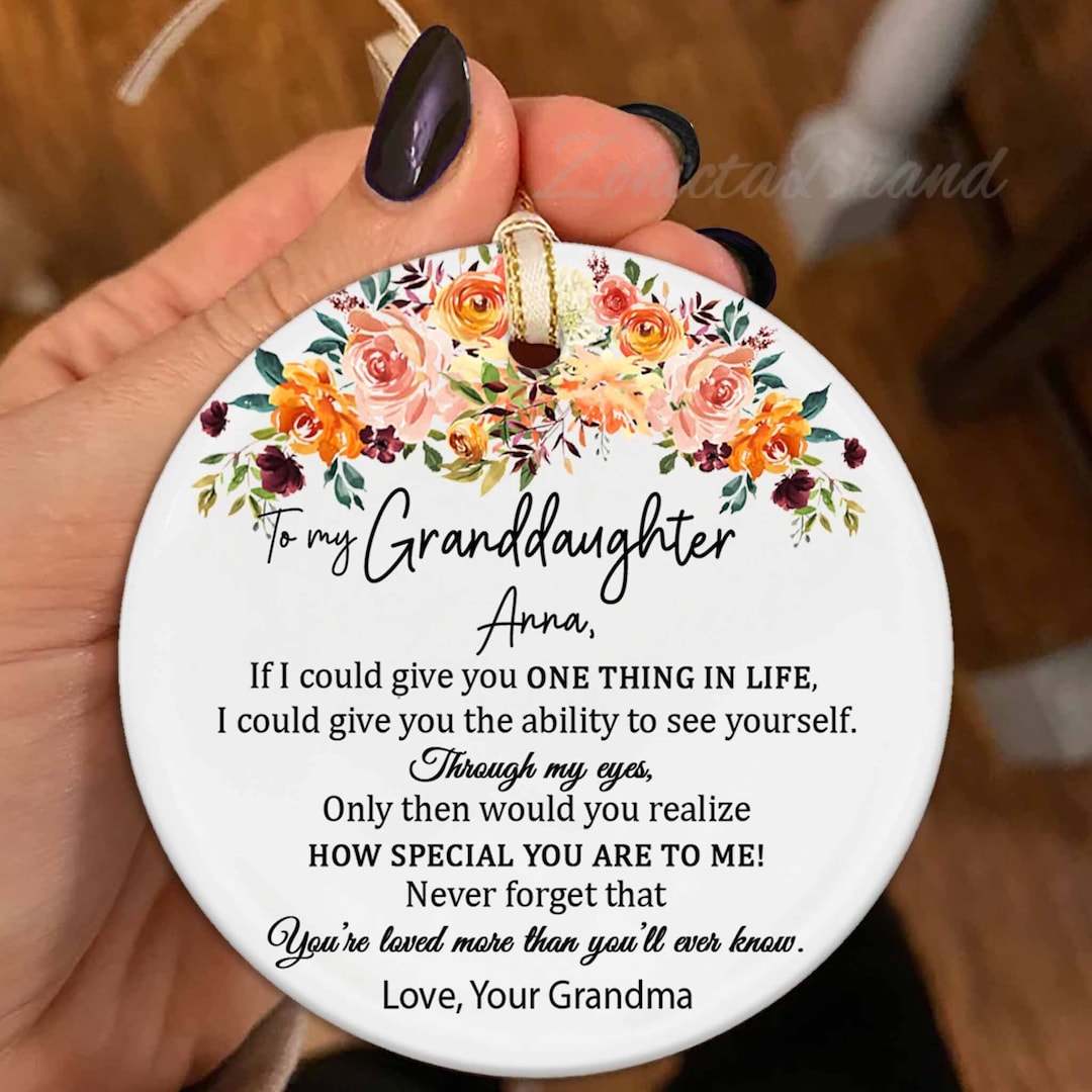 Granddaughter Christmas Ornament, Personalized Granddaughter Ornament
