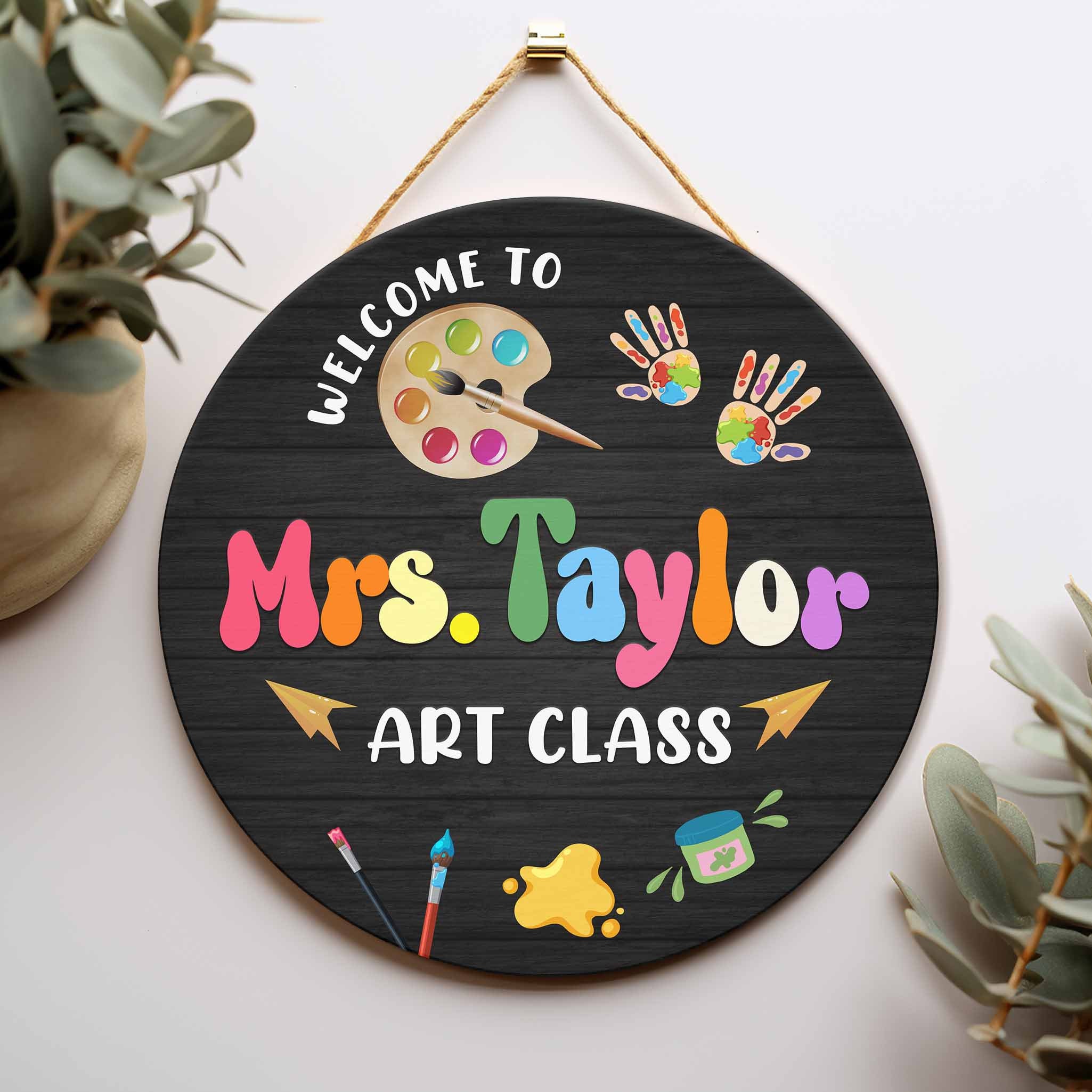 Art Teacher Door Sign, Art Class Door Hanger, Back to School Gifts ...