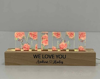 Personalized Mimi Night Light with Grandkids Names, Gift for Grandma on Mothers Day from Grandkids, Mimi Gifts, Custom Night Light for Mimi