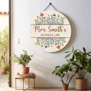 Science Teacher Name Door Sign, Custom Science Lab Decor for Teacher ...
