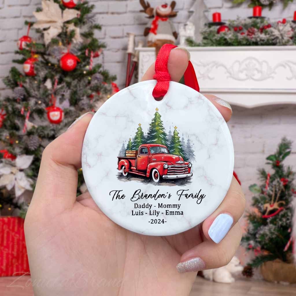 Ganz Personalized Mini Red Light Bulb Christmas Ornament names with Letters M, N