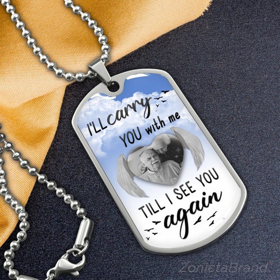 Dog tag memorial necklace hotsell