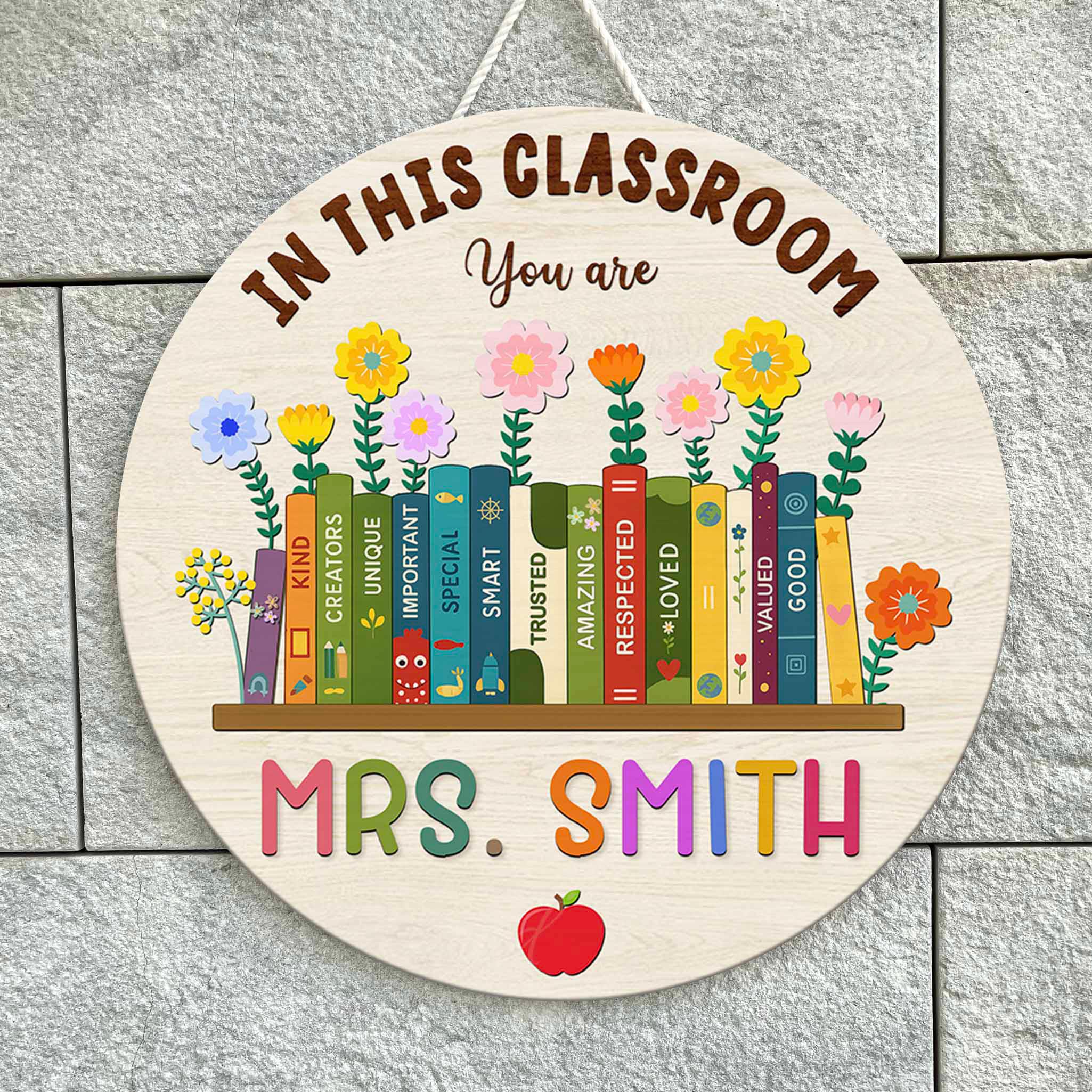 Personalized Classroom Door Sign, Classroom Decor Gift for Teacher ...