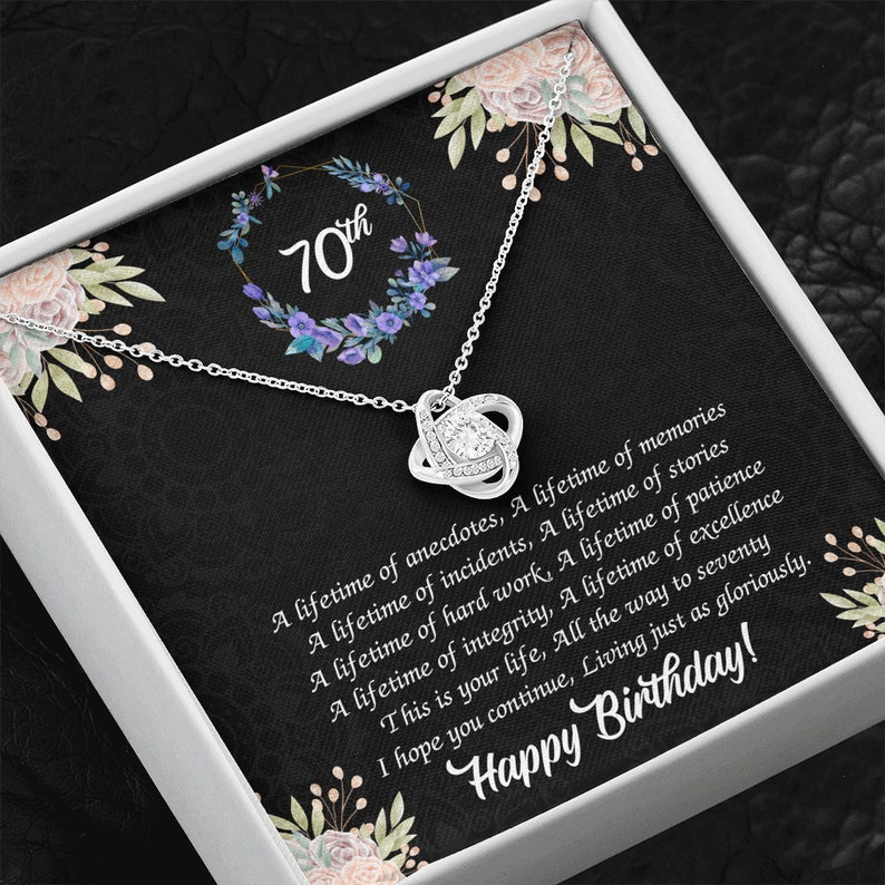 70th Birthday Necklace Gifts for Women 70th Birthday for