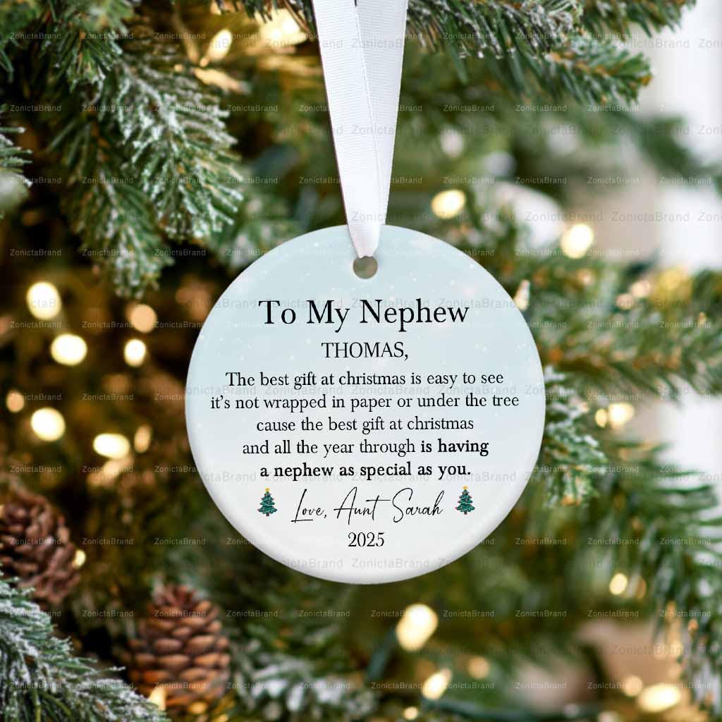 Personalized Nephew Christmas Ornament 2025, Nephew Gift From Aunt ...
