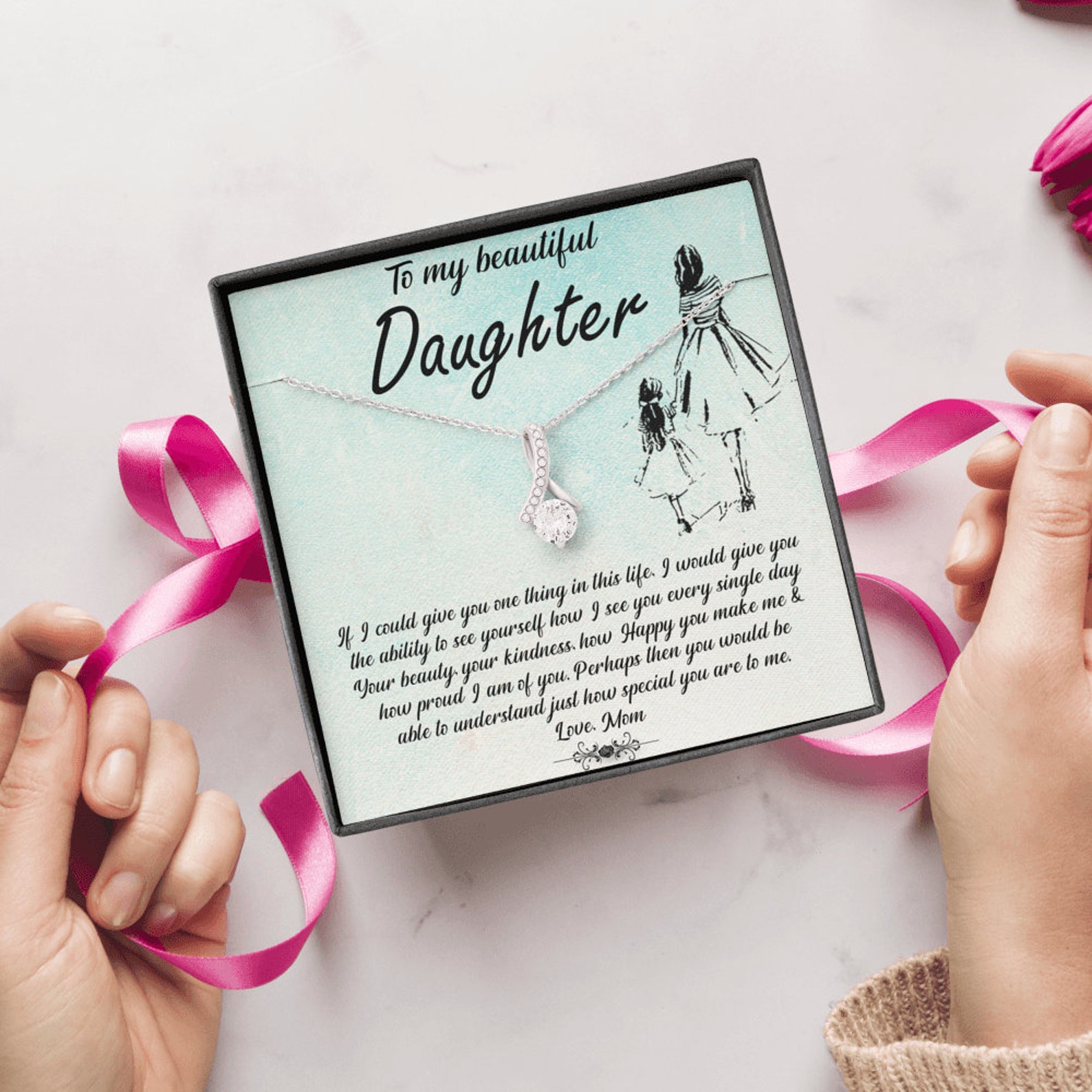 Daughter Gift From Mom Mother Daughter Gift Necklace Gifts Etsy