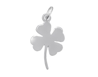 FOUR LEAF CLOVER - Pack of 20 x Antique Silver Tibetan 21mm Charms - Charming Beads HA07970