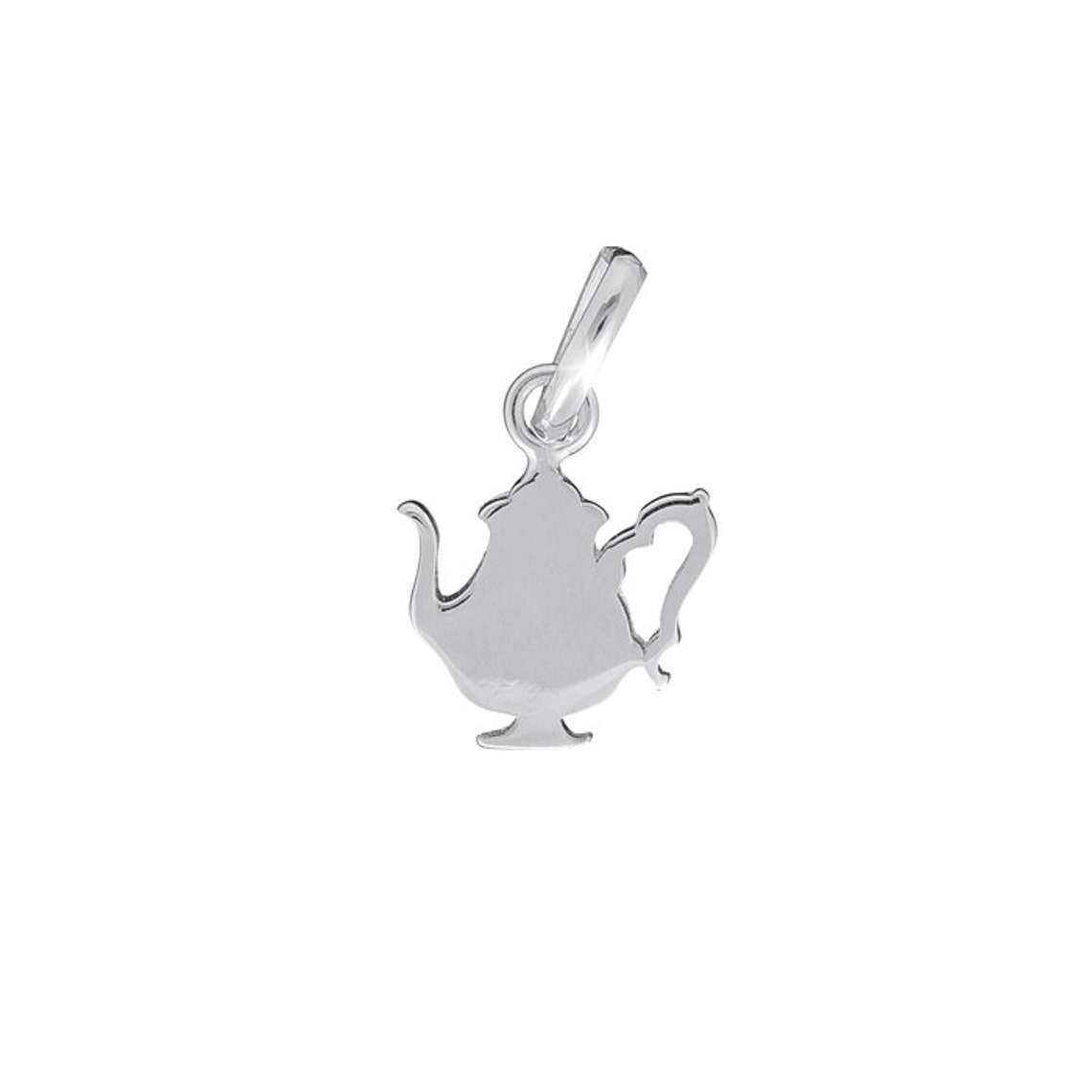 925 Sterling Silver Teapot Charm Pendant 10mm Etsy