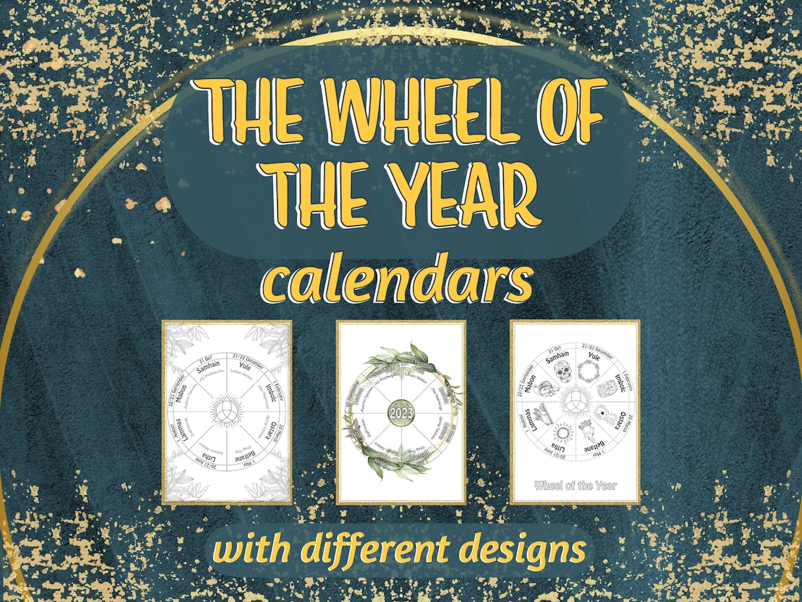 Wheel of the Year Printable Calendar 2023 2024 2025 Litha Etsy