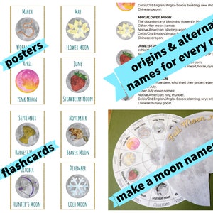 Moon Study Educational Craft Printable Activity Bundle - Etsy