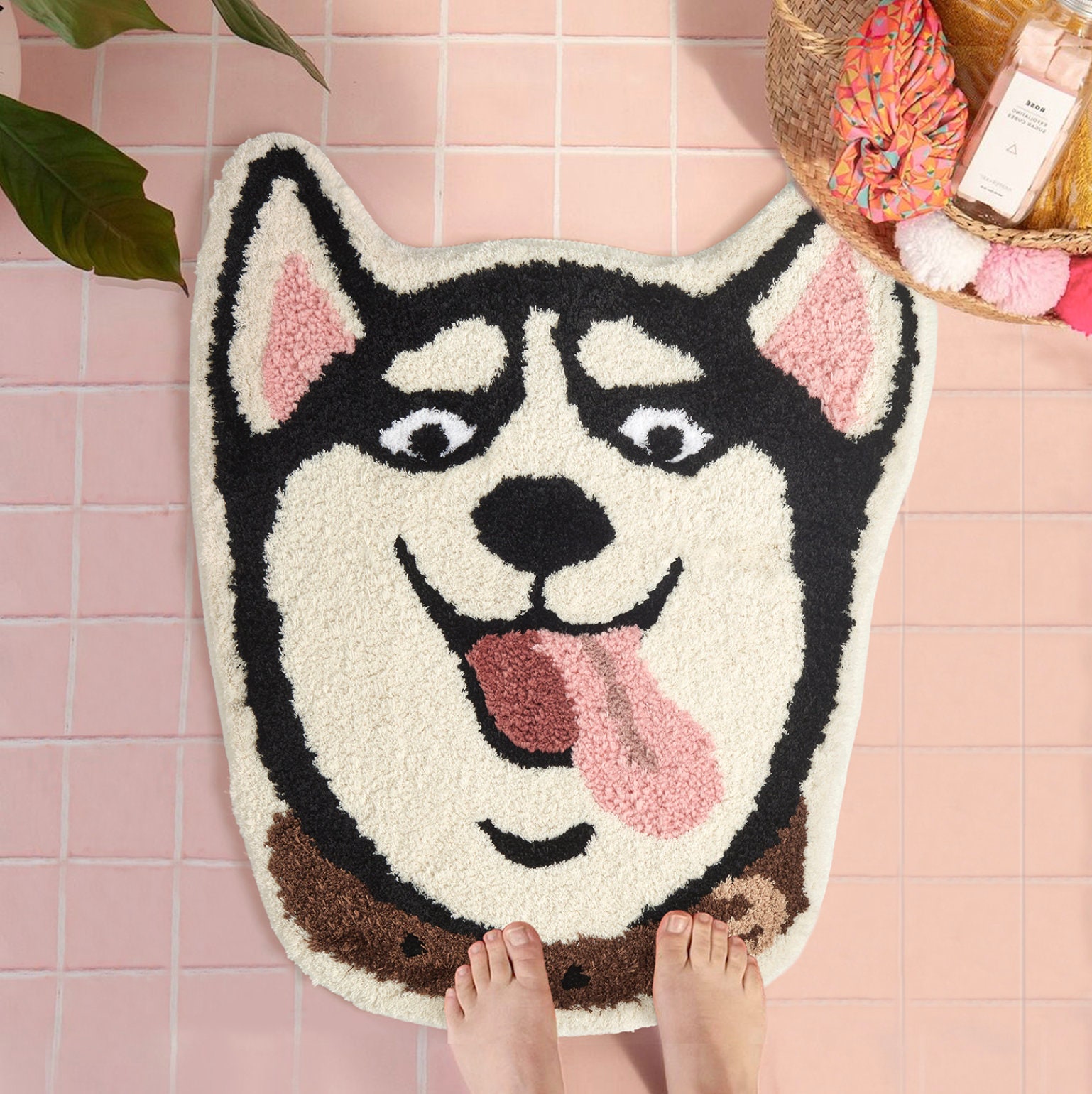 Floor Rugs Husky Shiba Inu area Mat Door Living room Carpet Etsy