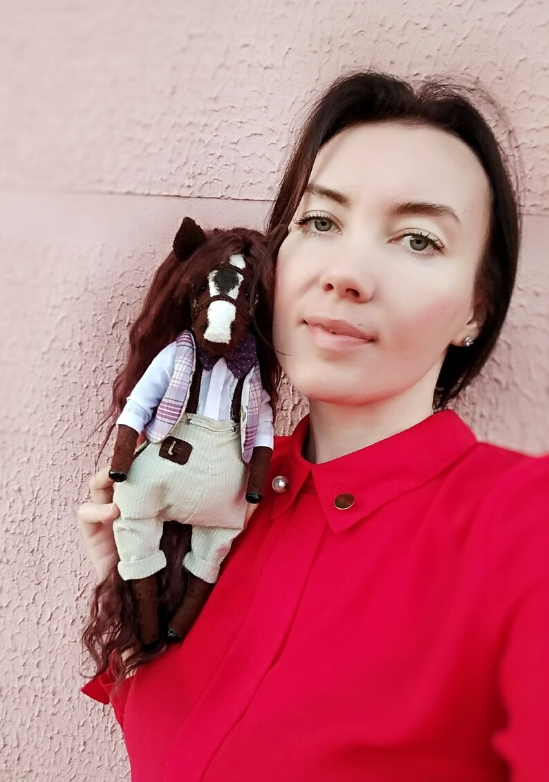 Artist animal doll / Collectible toy / Realistic horse doll / Etsy