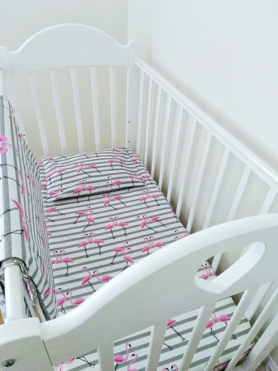 flamingo crib bedding