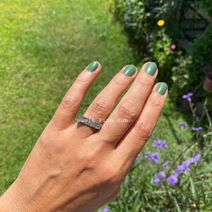 Long Bar Design Ring Jewelry Natural Pave Diamond Ring Jewelry Solid 925 Sterling Silver Victorian Ring Fine Jewelry Handmade Ring Gift her