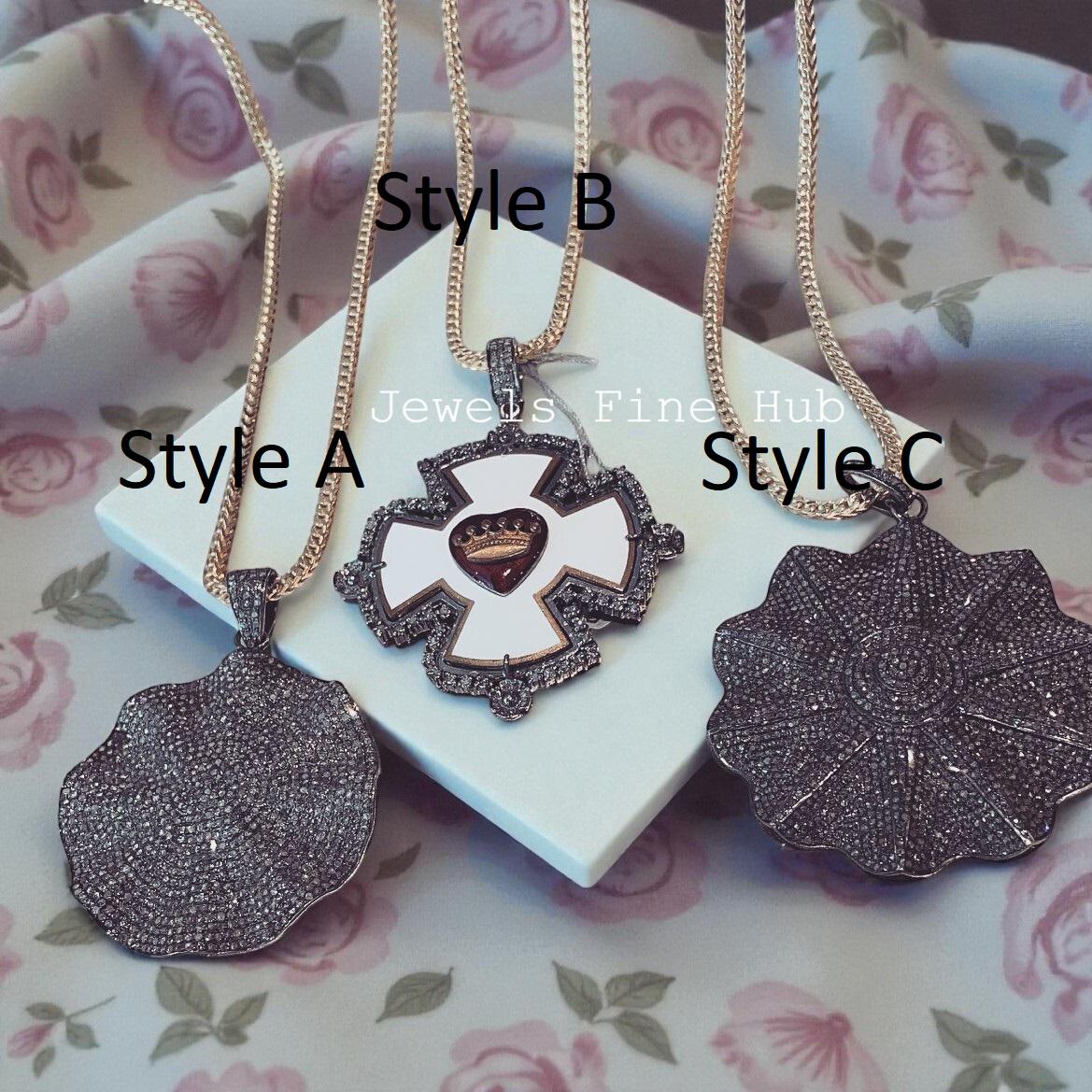 Tiffany and Co. Collier croix à pendentifs en argent Elsa Peretti - En vente sur