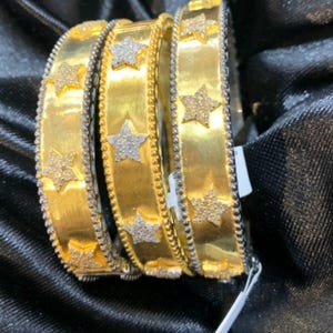 Natural pave Diamond Bangle Bracelet Solid 925 Sterling Silver Yellow Gold Bangle Star Design Bangle Bracelet Party Wear Gift her Jewelry