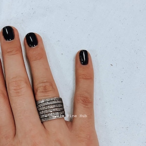 Designer Pave Diamond Ring Natural Pave Diamond Ring Solid 925 Sterling Silver Handmade Fine Wedding Gift For her Promise Ring jewelry Gift