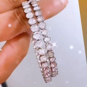 Natürliche Rose Schnitt Flache Polki Diamant Ohrring Fest 925 Sterling Silber Natürliche Polki Diamant Runde Ohrring schmuck Designer Ohrring