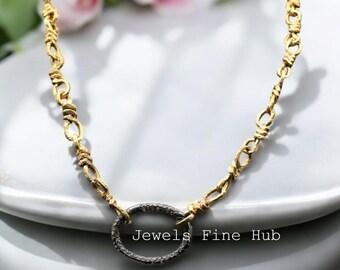 Handmade Pave Diamond Ring Pendant, 925 Sterling Silver Necklace