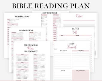 Bible Reading Log Plan Chapter by Chapter Checklist Daily | Etsy