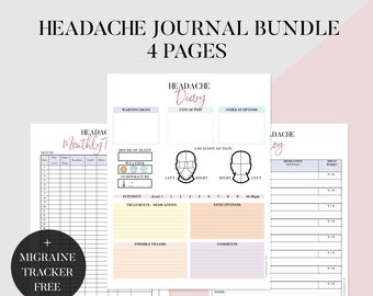 Printable Headache Journal Diary for Kids | Etsy