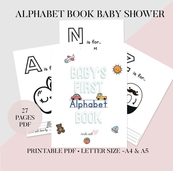baby shower alphabet book