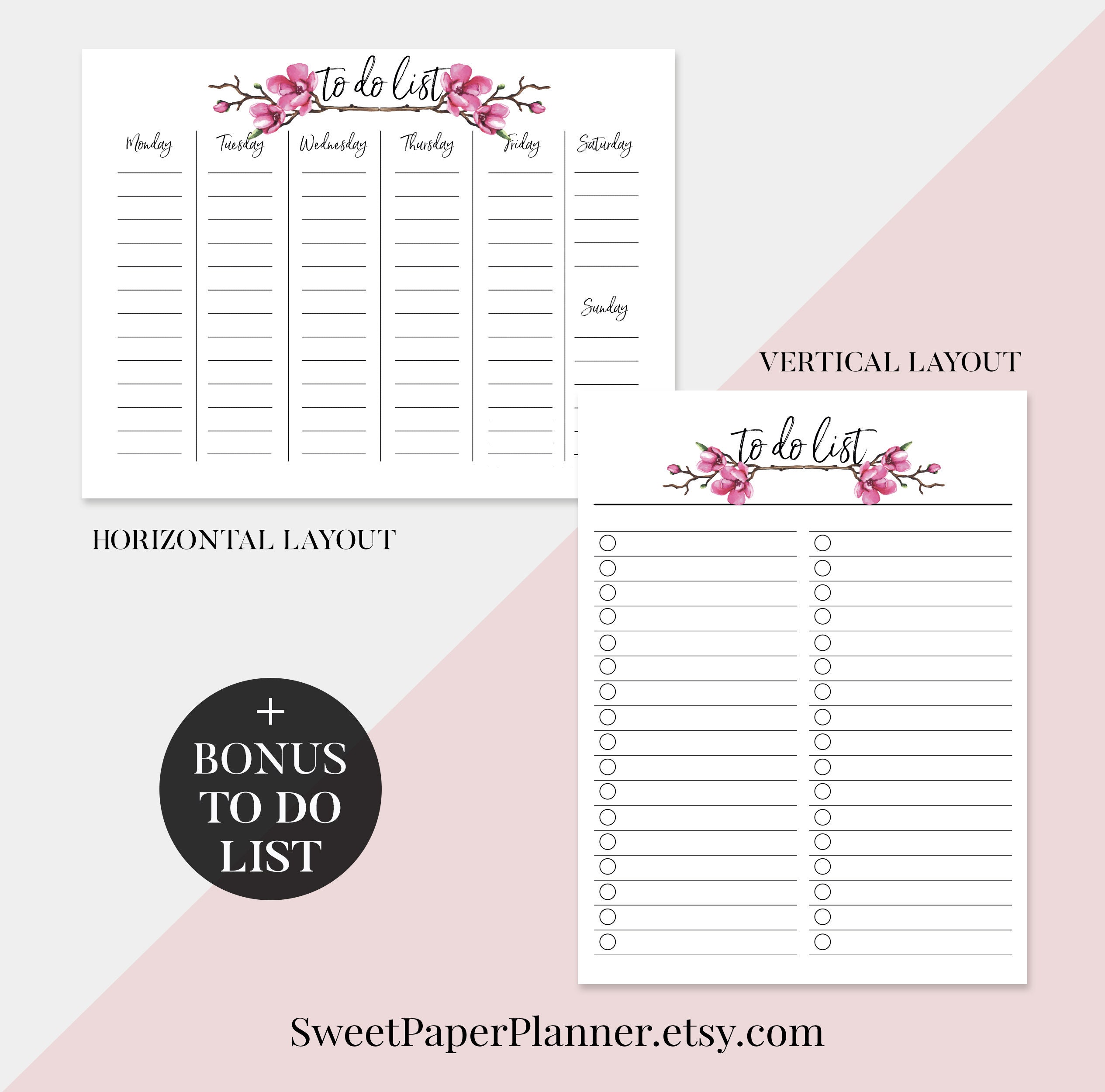 Printable Monthly Calendar 2020 Floral Monthly Calendar 2020 Etsy