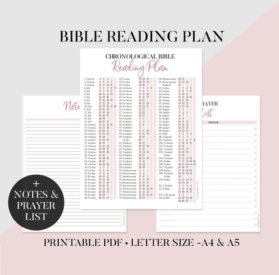 Printable Read The Bible In A Year Chart