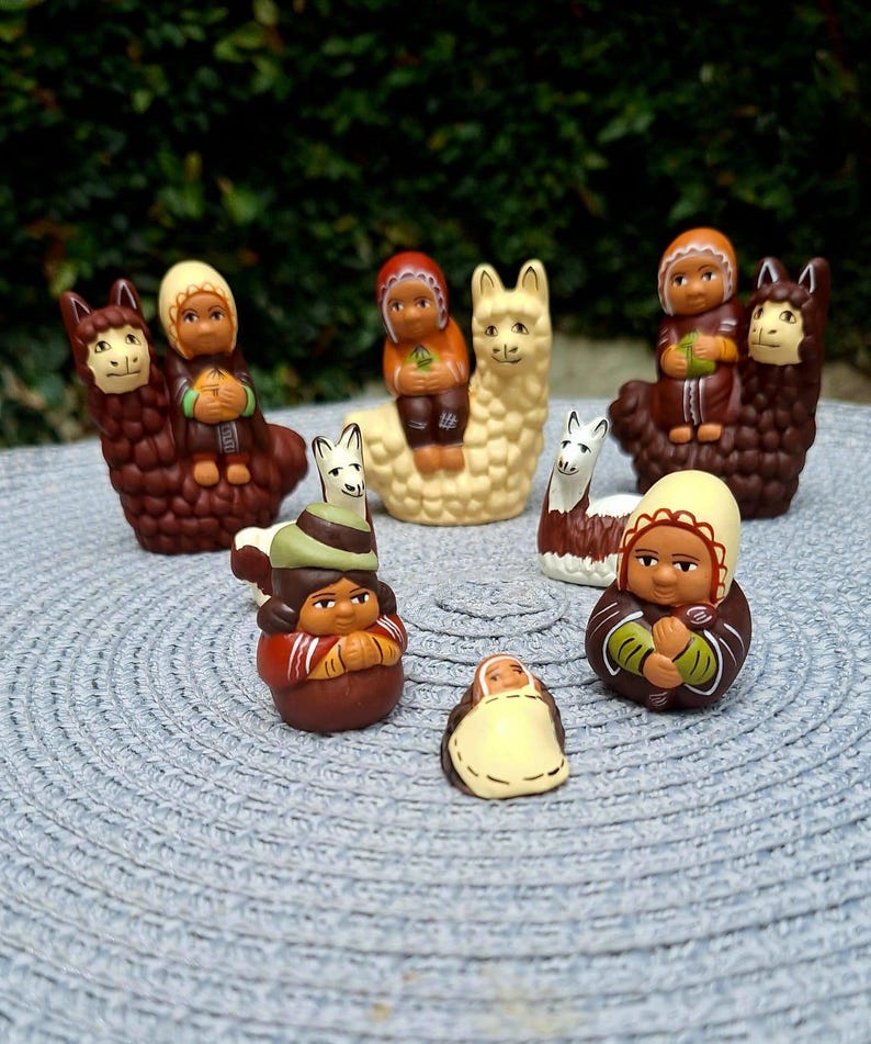 Handcrafted Peruvian Nativity Set 