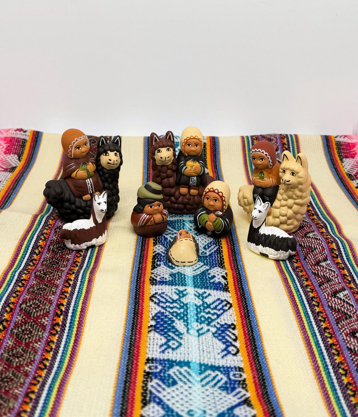 Handcrafted Peruvian Nativity Set 