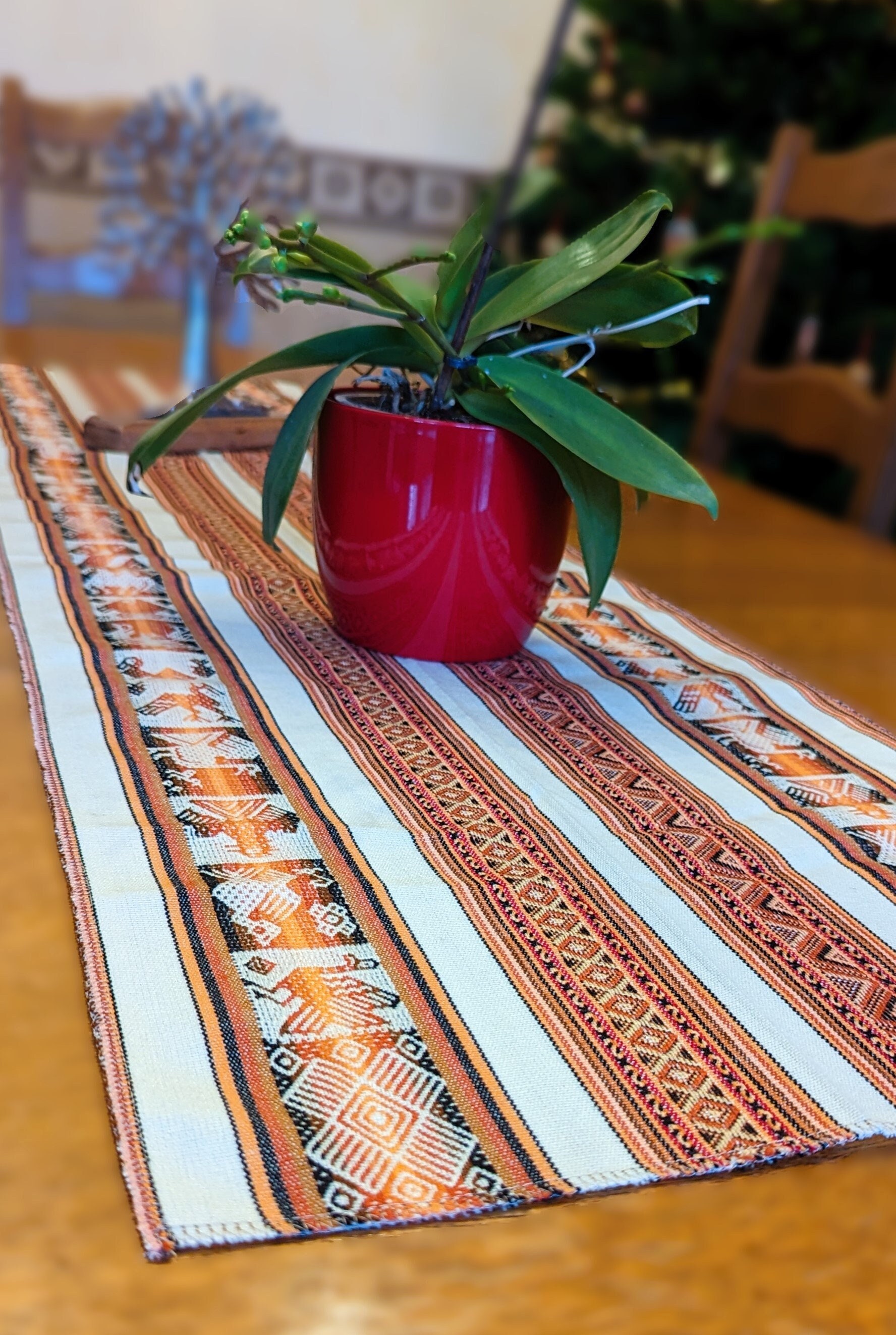 Peruvian Chincheros Table Runner - Splashes of Color and Tradition
