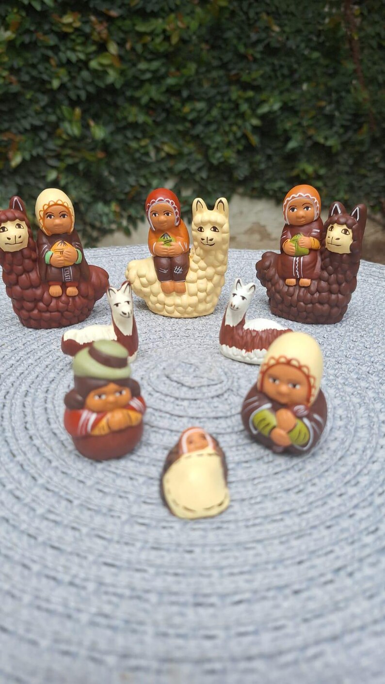 Handcrafted Peruvian Nativity Set 