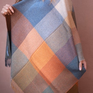 Soft Peruvian Alpaca stole Scarf Luxury shawl in 100% Baby-Alpaca Model-Color TABASCO Alpaca shawl image 4