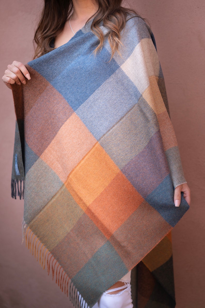 Soft Peruvian Alpaca stole Scarf Luxury shawl in 100% Baby-Alpaca Model-Color TABASCO Alpaca shawl image 4