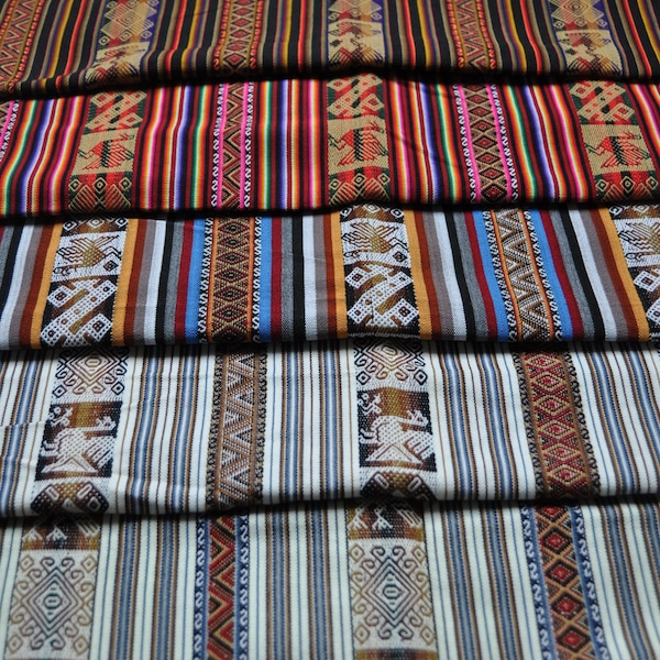 7. Tablecloth - Peruvian Andean fabric square 130x130 cm | Peruvian weaving “Aguayo” | Colorful fabrics | Telar Inca | Peru | Great gift idea