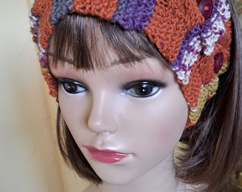 Hand knitted headband turban headband
