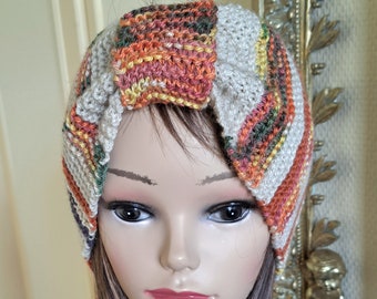 Hand knitted headband turban headband