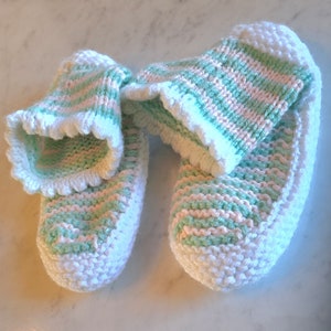 Hand knitted sock slippers 35/36