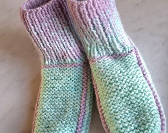 Handgestrickte Sockenpantoffeln für Kinder 30/32