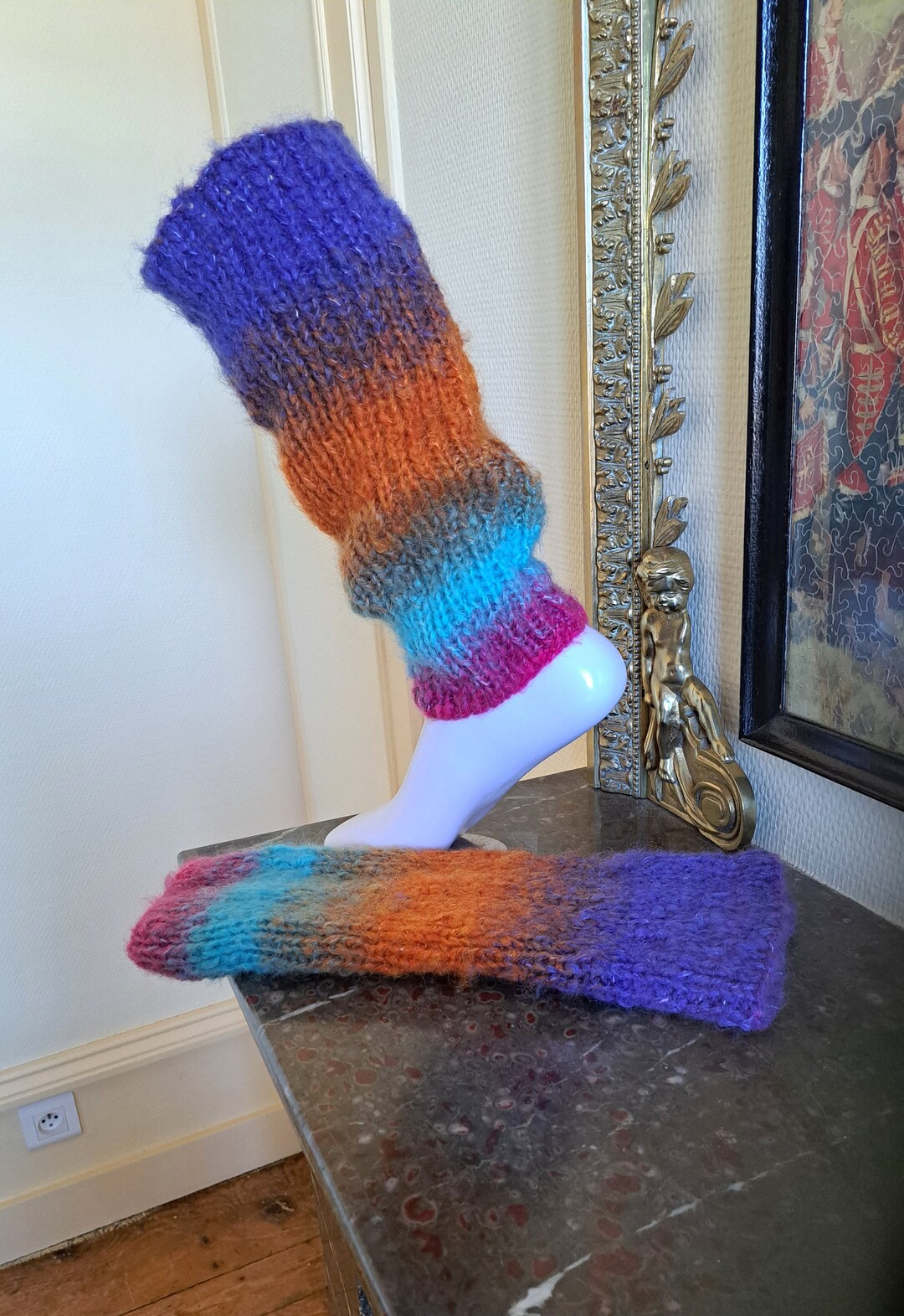 Hand Knitted Wool and Mohair Leg Warmers Gaiters Etsy