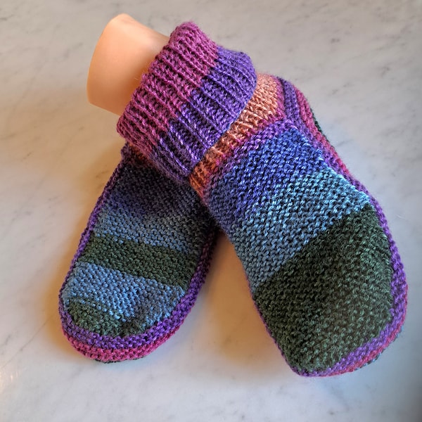 Chaussons chaussettes tricotés main 35/37