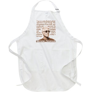 Tablier Anthony Bourdain Quote : cadeau de chef, étudiant en cuisine Blanc