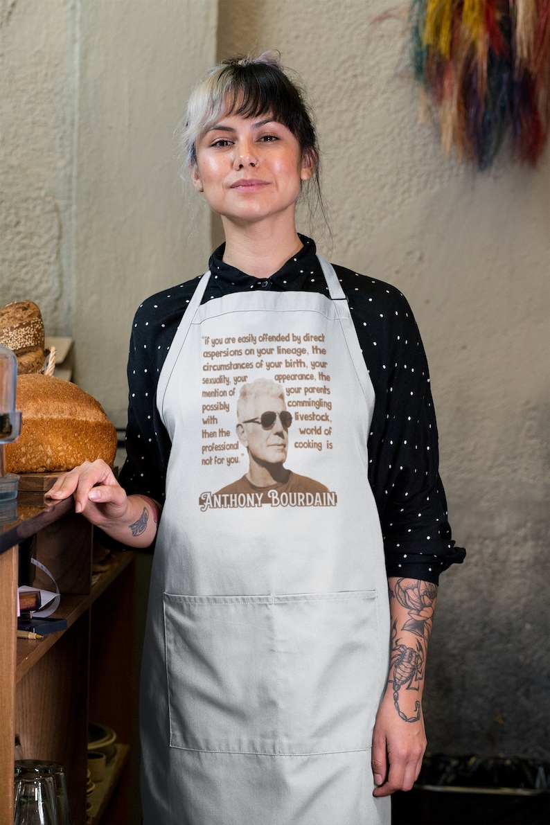 Tablier Anthony Bourdain Quote : cadeau de chef, étudiant en cuisine image 1