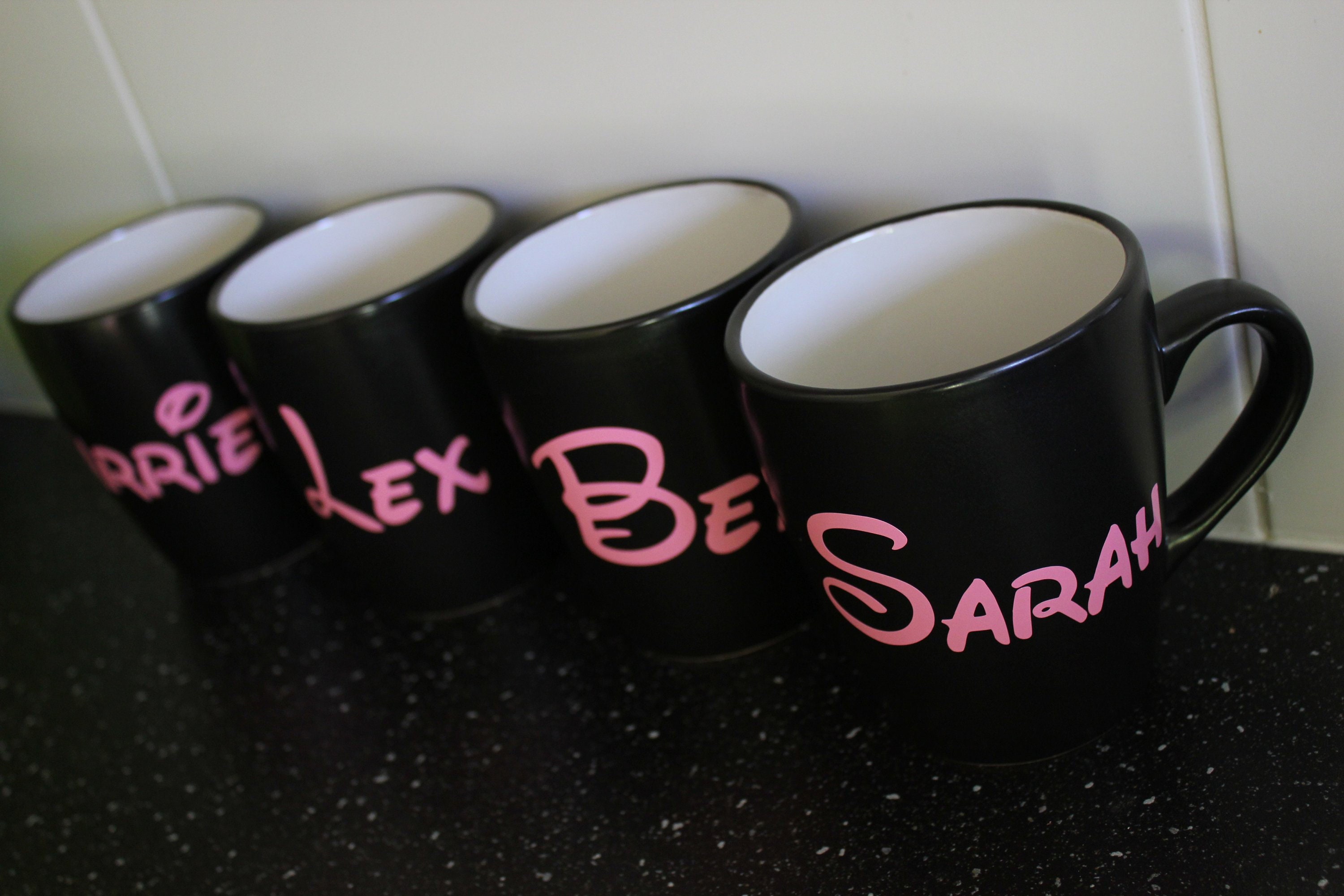 Vinyl stickers for mugs and glasses. Completely customisable Etsy