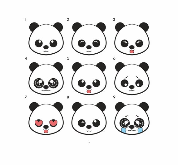 Autocollant Décoratif Emoji Panda - Vinyle Imperméable Pour Intérieur Et Extérieur
