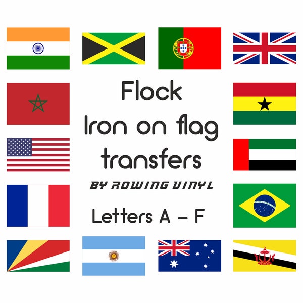 Flags of the World (a F) Flock Iron on Heat Transfers - Etsy