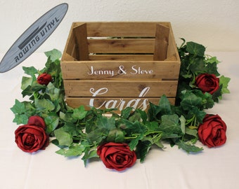 Personalised wedding crate / box self-adhesive vinyl stickers